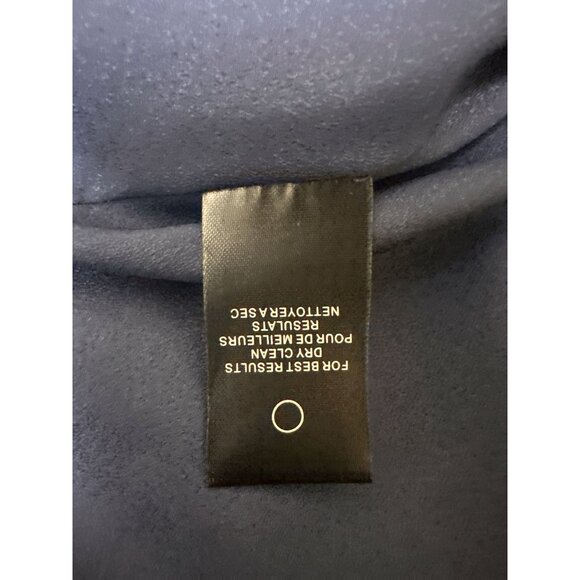 NWT Halston Heritage Navy Sleeveless w/Asymmetrical Neckline Dress Size 10 - Picture 9 of 10